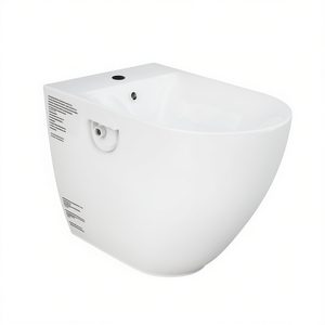 Bidet a Muro 52 Cm con Fissaggi Nascosti, Rubinetto Erogatore 58 Cm, Lunghezza 37,5 Cm, Larghezza 45 Cm, Altezza 45 Cm - Product Image 3