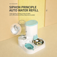 Distributeur automatique de nourriture pour animaux de compagnie en plastique, gravité 2 en 1, pour grands chiens et chats, avec base antidérapante, non électrique, utilisation en intérieur