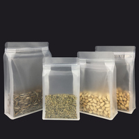 Sacs à fond plat transparents à fermeture éclair Lebei Packing Matte Ziplock Doypack, emballage plastique pour aliments, noix, fruits secs