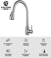 Nouveau Robinet de Cuisine Monocommande en Acier Inoxydable avec Capteur Automatique et Économie d'Énergie, à Commande par Application, avec Cartouche Céramique, Modèle 2024