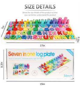 Jeu de pêche éducatif sensoriel Montessori en bois coloré unisexe pour enfants de 5 à 7 ans, puzzle 3D avec sac portable DIY - Product Image 6