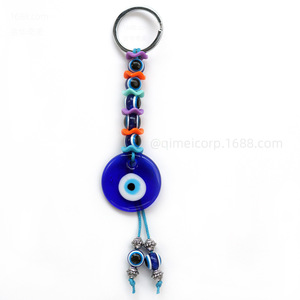 Turc bleu mauvais œil pendentif collier mode chaîne de perles <span class=keywords><strong>porte</strong></span>-clés avec tenture murale décor mauvais œil <span class=keywords><strong>porte</strong></span>-clés - Product Image 5