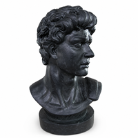 Buste de David classique en résine, sculpture de style Michel-Ange, décoration