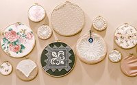 Cerceaux de broderie en bois de hêtre Cercle Hoop Ring Point de croix