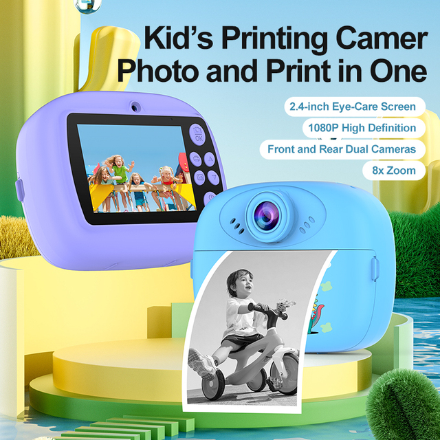 Instant Print Camera Professional Manufacture Lightweight Children's Digital Camera Colorful Portable Camera