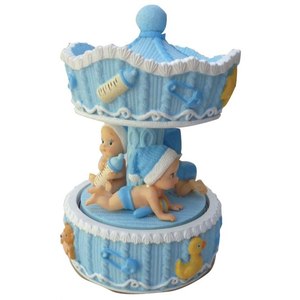 Scatola musicale luce blu rotatoria per bambini - Product Image 1