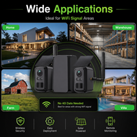 Sistem Kamera Keamanan Tenaga Surya Ubox 1-ke-2 4MP Penglihatan Malam Berwarna Penuh Dual-Band 5G WiFi Set Kamera Nirkabel Tenaga Surya