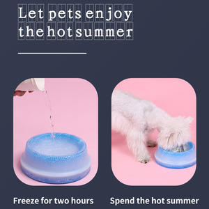 Verão Freeze Gel Fresco Fresco Água Fria Cat Dog <span class=keywords><strong>Pet</strong></span> Cão Frosty Cooling <span class=keywords><strong>Bowl</strong></span> Chill Out Cooler Dog Water <span class=keywords><strong>Bowl</strong></span> - Product Image 6