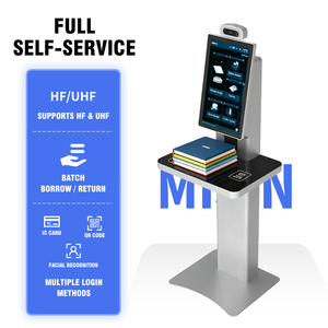 Sistema de autoservicio inteligente para bibliotecas con escáner UHF RFID, kiosco con pantalla táctil para registro de libros, Windows 10, sin necesidad de asistencia. - Product Image 2
