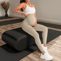 Leggings de maternité pour femmes, doux, portés sur le ventre, pour le sport, le yoga et la grossesse