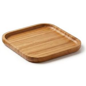 Plateau de toilette rectangulaire en bambou, organisateur pour lavabo et réservoir de toilettes, finition naturelle polie, fait main, taille personnalisable, moderne - Product Image 1