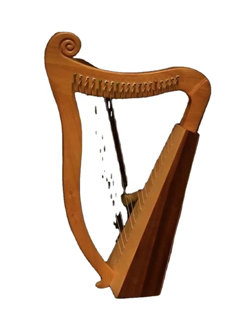 ठोस लकड़ी वीणा शुरुआती प्राचीन संगीत वाद्ययंत्र छोटे और जानने के लिए आसान सरल पोर्टेबल lyrican 19 strings/23 स्ट्रिंग्स