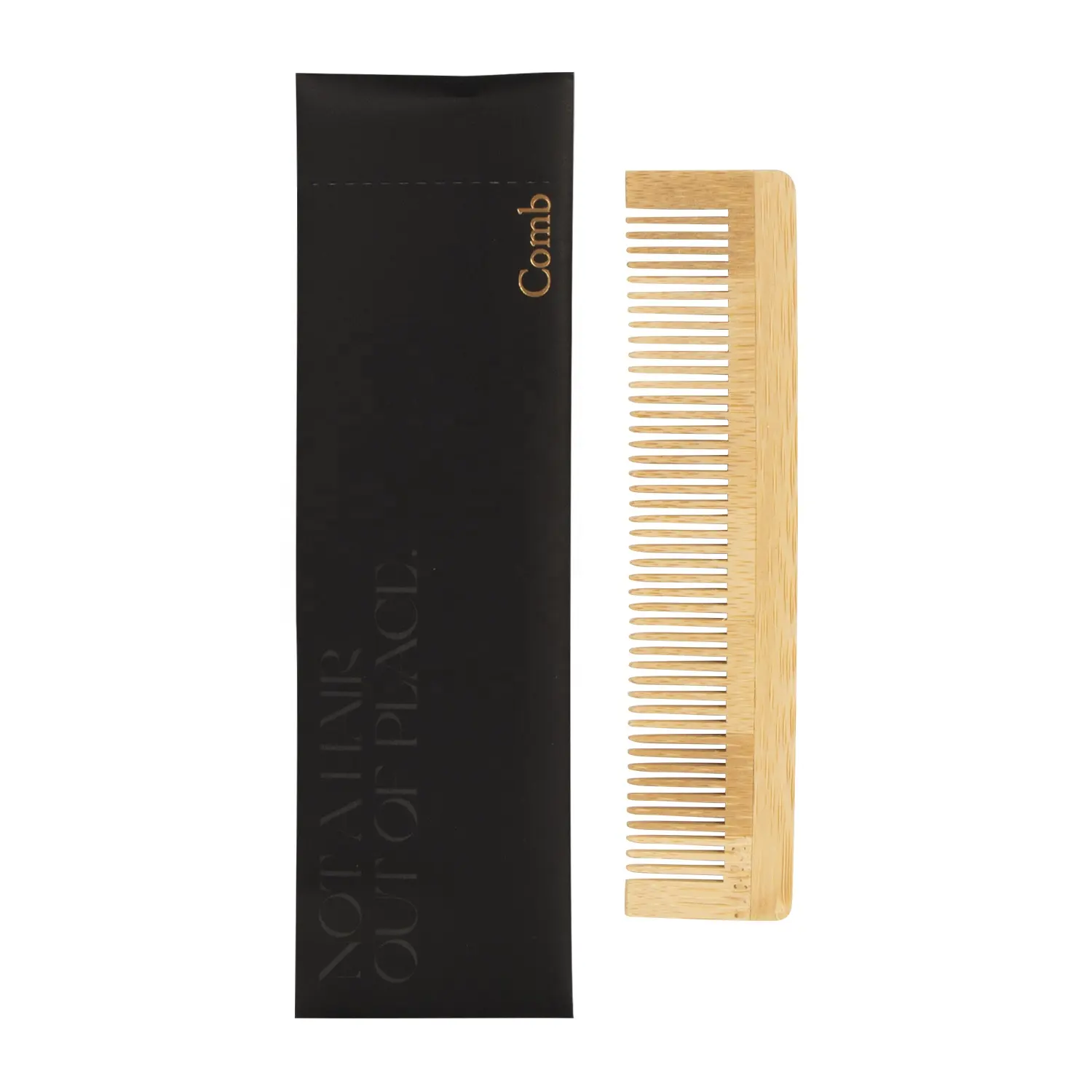 Eco-friendly Bamboo Disposable Comb Luxury Hotel Combs for Hair