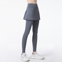 Femmes S-4XL Plus Tailles 2 en 1 Tummy Control Taille Haute Workout Athletic Sports Biker Pants Gym Running Yoga Leggings Avec Poche