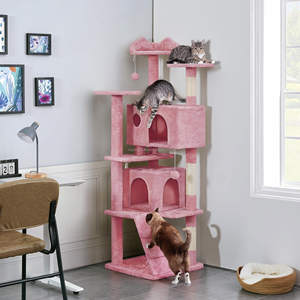 Torre de lujo multinivel de madera para gatos, gran condominio para gatos, estructura de escalada, postes rascadores, centro de actividades interior ecológico para gatos - Product Image 6