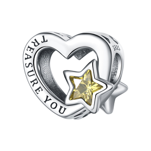 Collana con Ciondolo a Forma di Cuore FOREVER Love con Zirconi Colorati Taglio Rosa, Placcata in Argento, Gioiello Unisex per Uso Quotidiano - Product Image 6