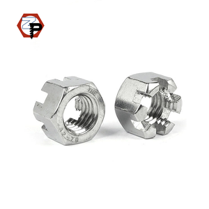 M4 M5 M6 M8 M10 DIN935 Acier inoxydable SS304 SS316 Écrou hexagonal à château Écrou hexagonal à fente Ventes directes d'usine - Product Image 1