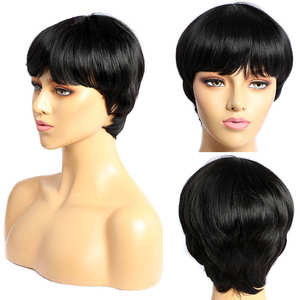 2025 Sunlight Prix En Gros Pixie Coiffure Afro Perruque En Cheveux Courts Naturels Brazilian BOB Machine Perruque Bon Marche - Product Image 2