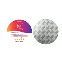 Autocollant de table en acrylique NFC à points de couleurs standard, carte de commentaires G, tactile et connectable, avec fonction de scan du code QR pour commander le menu et la signalisation