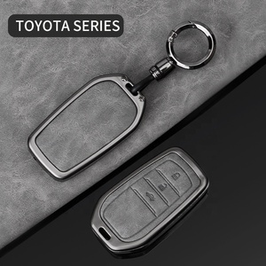 Trên bán grey da kim loại <span class=keywords><strong>Keyless</strong></span> Fob chìa khóa xe bìa cho chìa khóa xe xe Bìa - Product Image 6