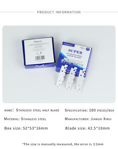 Personalisierbare Single-Edge Rasierklingen aus Edelstahl mit Logo, sichere halbe Klingen für Nutzer von Rasiermessern - Product Image 4