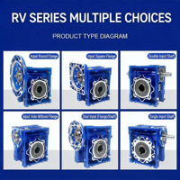 Reducer Worm Gear Nmrv, Reducer Turbin Kecil RV 30 40 50 63 75 90 110 130, Poros Solid, Pemasangan Vertikal