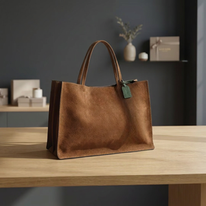 Bolso de Mano Clásico de Cuero Genuino BS International para Mujer, Gran Capacidad, Casual, Correa Extraíble, Cierre de Cremallera, Impermeable - Product Image 6