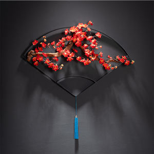 Décoration murale en pin simulé tridimensionnel nouvelles peintures de paysage sur toile modernes de style chinois pour salon de thé d'entrée - Product Image 5