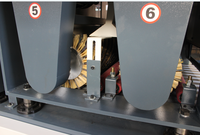 Machine de ponçage à tambour à 6 rouleaux pour l'industrie du meuble en bois, moteur 14 kW à commande PLC, pour meubles en bois massif, armoires et portes en bois
