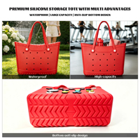 Sac fourre-tout en EVA résistant à l'eau, sac à bandoulière portable bicolore, sac à main léger de grande capacité, sac à ouverture supérieure pour les trajets quotidiens