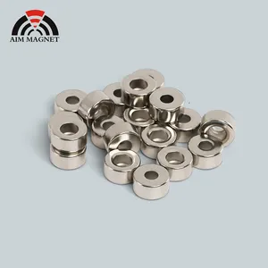 N52 Rare Earth Ndfeb Magnets Very Strong Permanent Disc Ring Neodymium With Welding Processing For Lipstick Package