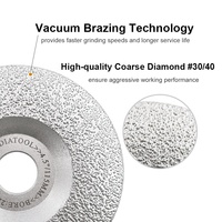 Disque de meulage diamanté brasé sous vide 4/4,5/5 pouces, grain fin, disque abrasif pour meuleuse d'angle, disque de coupe pour granit, marbre, pierre