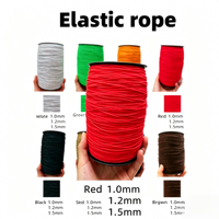 Cordon élastique RoHS REACH pour le regroupement 1,0-1,5 mm, élongation de 300 %, sans dommage pour les fleurs/légumes, couleurs personnalisées OEM, corde élastique