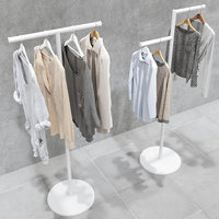 Porte-manteau sur pied en métal pour entrée de maison, mobilier de chambre, style moderne du milieu du siècle, simple et peu encombrant