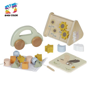 Ensemble de jouets <span class=keywords><strong>Montessori</strong></span> pour tout-petits, trieur de formes, blocs de construction, puzzle, voiture, activités d'apprentissage précoce, <span class=keywords><strong>kit</strong></span> éducatif, respectueux de l'environnement - Product Image 2