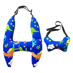 Cuscino per Sedile Auto a Forma di H per Bambini, in Puro Cotone con Imbottitura in Memory Foam, Protezione per il Collo, Poggiatesta per Dormire, Accessorio da Viaggio - Product Image 2