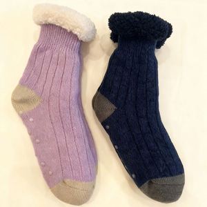 <span class=keywords><strong>Chaussettes</strong></span> thermiques en velours OEM Russian Twist, style nordique, épaisses, avec semelle antidérapante en silicone, pour la maison et le salon - Product Image 5
