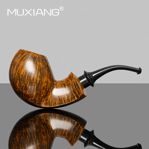 Muxiang Handmade Briar Wood Pipe Bent Shape Tobacco Pipe For Men - Product Image 2