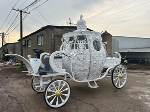 Carruaje de Calabaza de Princesa, Vehículo Turístico de Paseo, <span class=keywords><strong>Carroza</strong></span> de <span class=keywords><strong>Caballos</strong></span> de Hierro de Cuatro Ruedas, Accesorios <span class=keywords><strong>para</strong></span> Películas y Televisión, <span class=keywords><strong>Carroza</strong></span> de <span class=keywords><strong>Boda</strong></span> - Product Image 6
