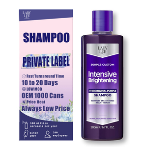 Shampoo <span class=keywords><strong>violet</strong></span> éclaircissant 200ml, pigments <span class=keywords><strong>bleu</strong></span> <span class=keywords><strong>violet</strong></span>, neutralise les tons jaunes et oranges, huile d'argan, beurre de karité, sans sulfate, OEM - Product Image 1