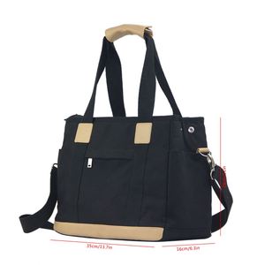 Sac de shopping en toile à fermeture éclair de grande capacité avec logo personnalisé, sac fourre-tout pour femme avec plusieurs poches - Product Image 6