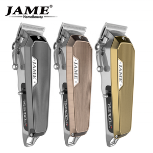 Tondeuse à cheveux professionnelle JAME JM-G500 avec nouvel écran LCD latéral, design entièrement métallique pour usage hôtelier, prise US, batterie au lithium - Product Image 1