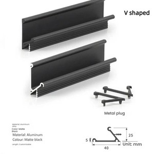 Modern Minimalist L-Shape Recessed Embedded Handle Hidden Concealed Pull for Kitchen Cabinet Drawer Custom Furniture Grip - Product Image 5