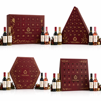 Boîte de calendrier de l'avent vide personnalisée pour 24 jours, pour mini bouteilles de vin ou de whisky, personnalisation complète, approvisionnement en gros