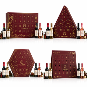 Caja de Calendario de Adviento Vacía Personalizada de 24 Días para Botellas Pequeñas de Vino y Whisky, Personalización Completa, Suministro al por Mayor - Product Image 4