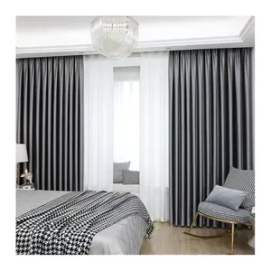Wholesale High Quality Window Plain Curtain Fabric Sunshade Blackout Curtain Fabric for Living Room