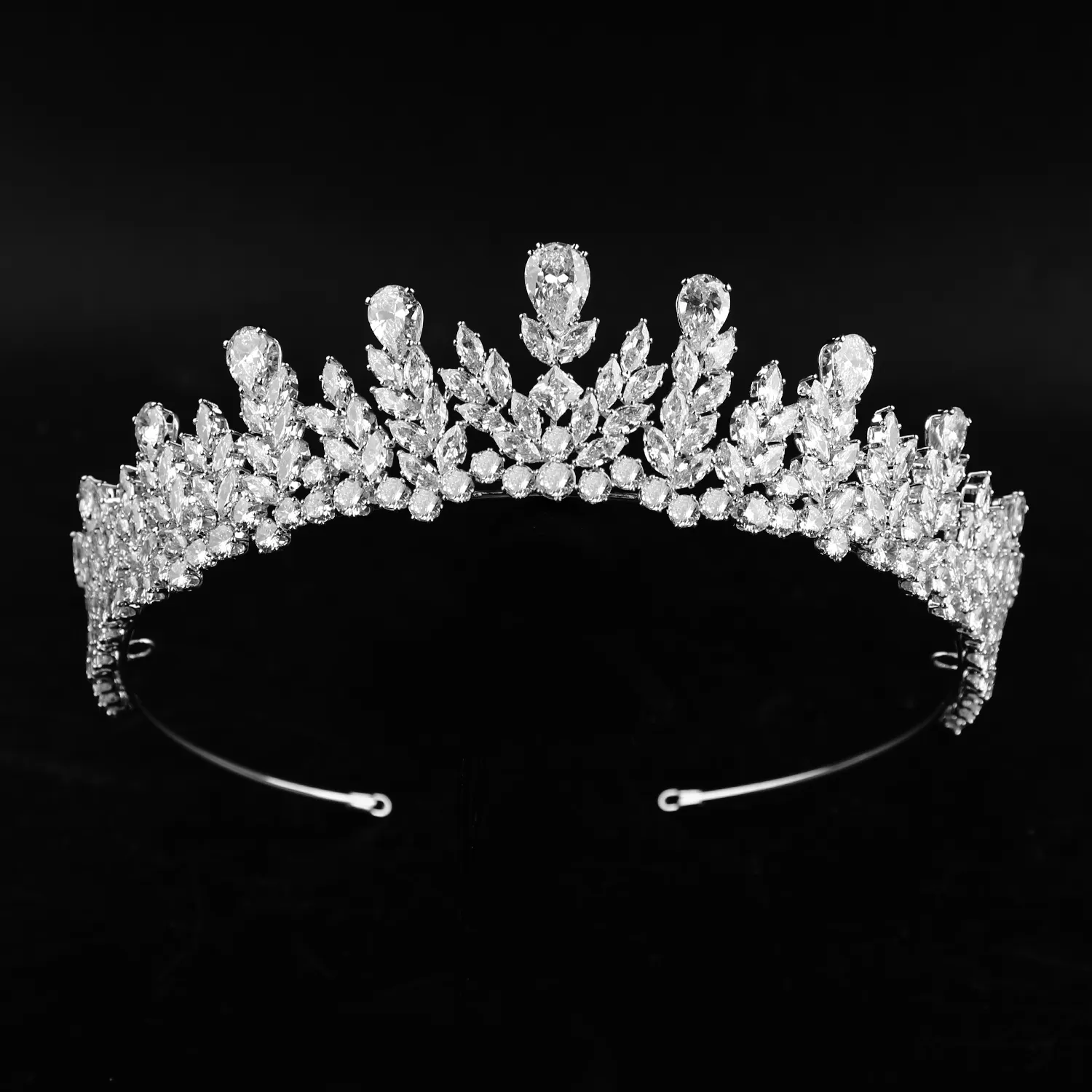Wholesale High Quality AAA Zircon Crown for Wedding Hair Accessories Jewelry Bridal Tiaras and Crowns