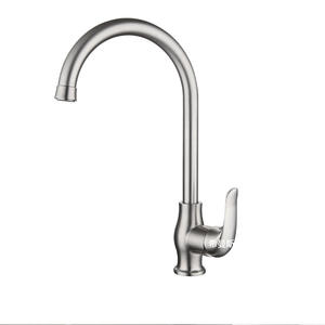 Grifo de cocina moderno Xims de un solo manípulo, de acero inoxidable 304, montado en el encimera, con válvula de cerámica para fregadero. - Product Image 4
