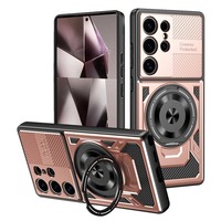 Coque de téléphone magnétique avec anneau de maintien pour Samsung Galaxy S26 S25 S24 S23 S22 Ultra Plus S25FE, compatible avec la charge sans fil