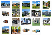 Maison conteneur préfabriquée MHY certifiée CE avec mur-rideau entièrement vitré, 20 pieds, 40 pieds, maisons conteneurs modulaires préfabriquées pour hébergement touristique